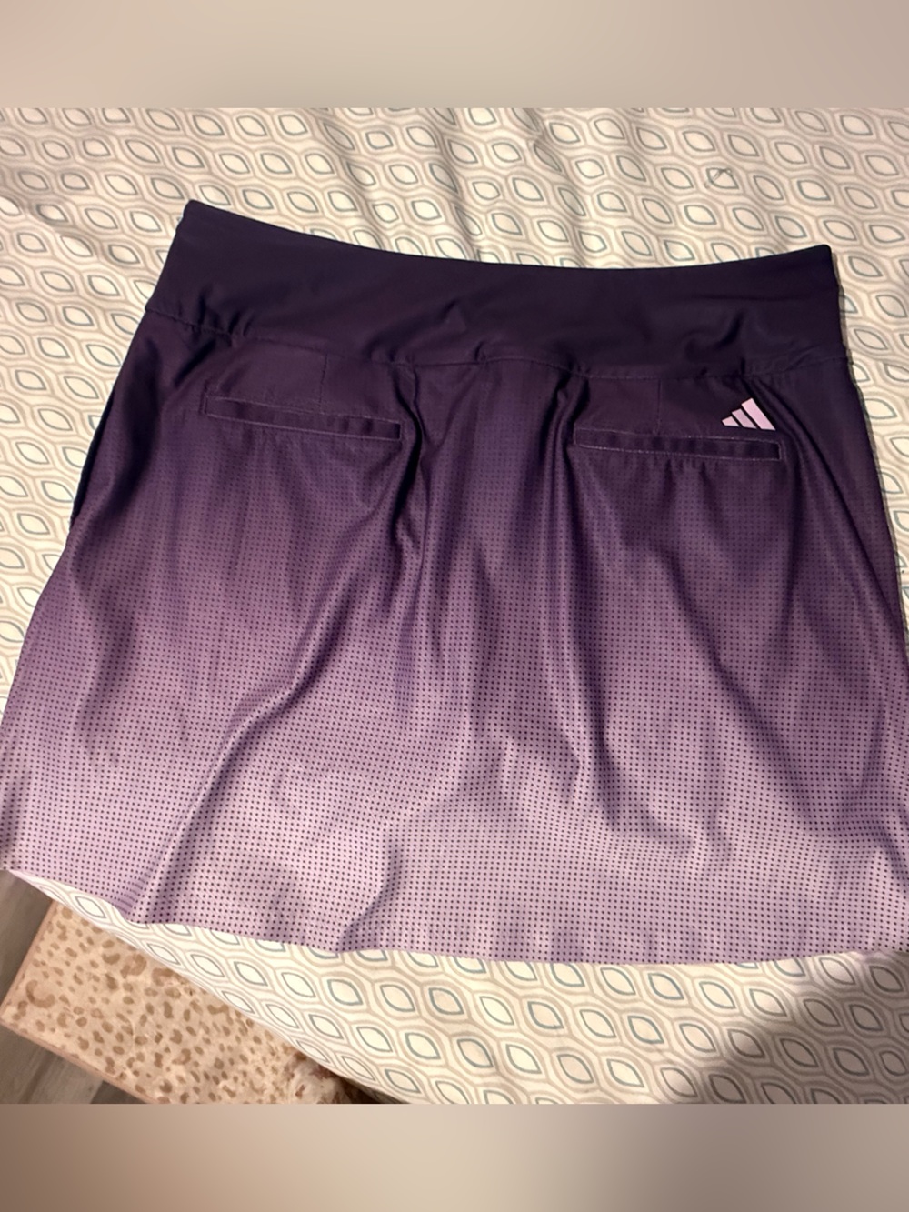 adidas Lavender Perforated Athletic Mini Skort